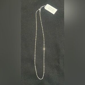 Dainty Sterling silver 18 inch spring ring clasp bar chain necklace